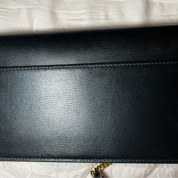 AUTHENTIC CASSANDRE SAINT LAURENT PHONE HOLDER WITH STRAP IN SMOOTH LEATHER - Picture 4 of 7